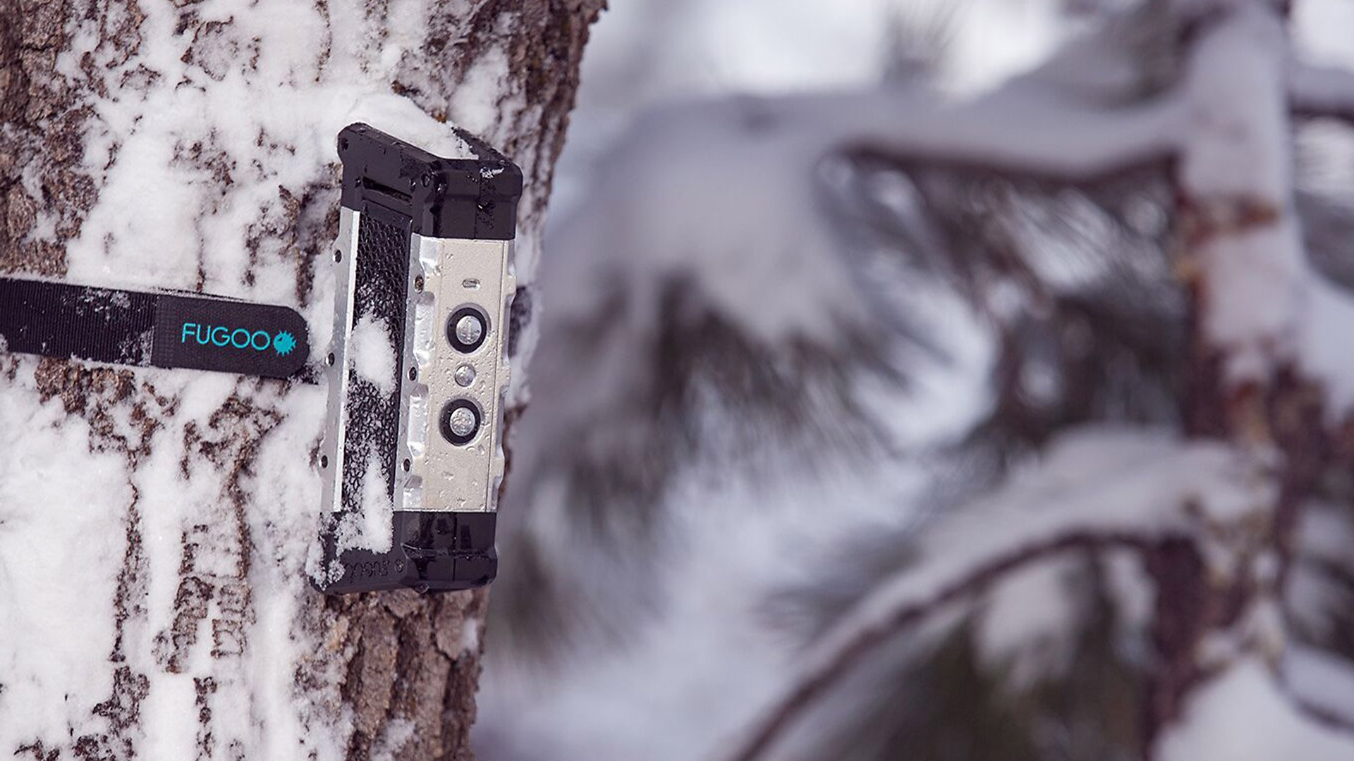 Fugoo Tough portable speaker through snow and sleet